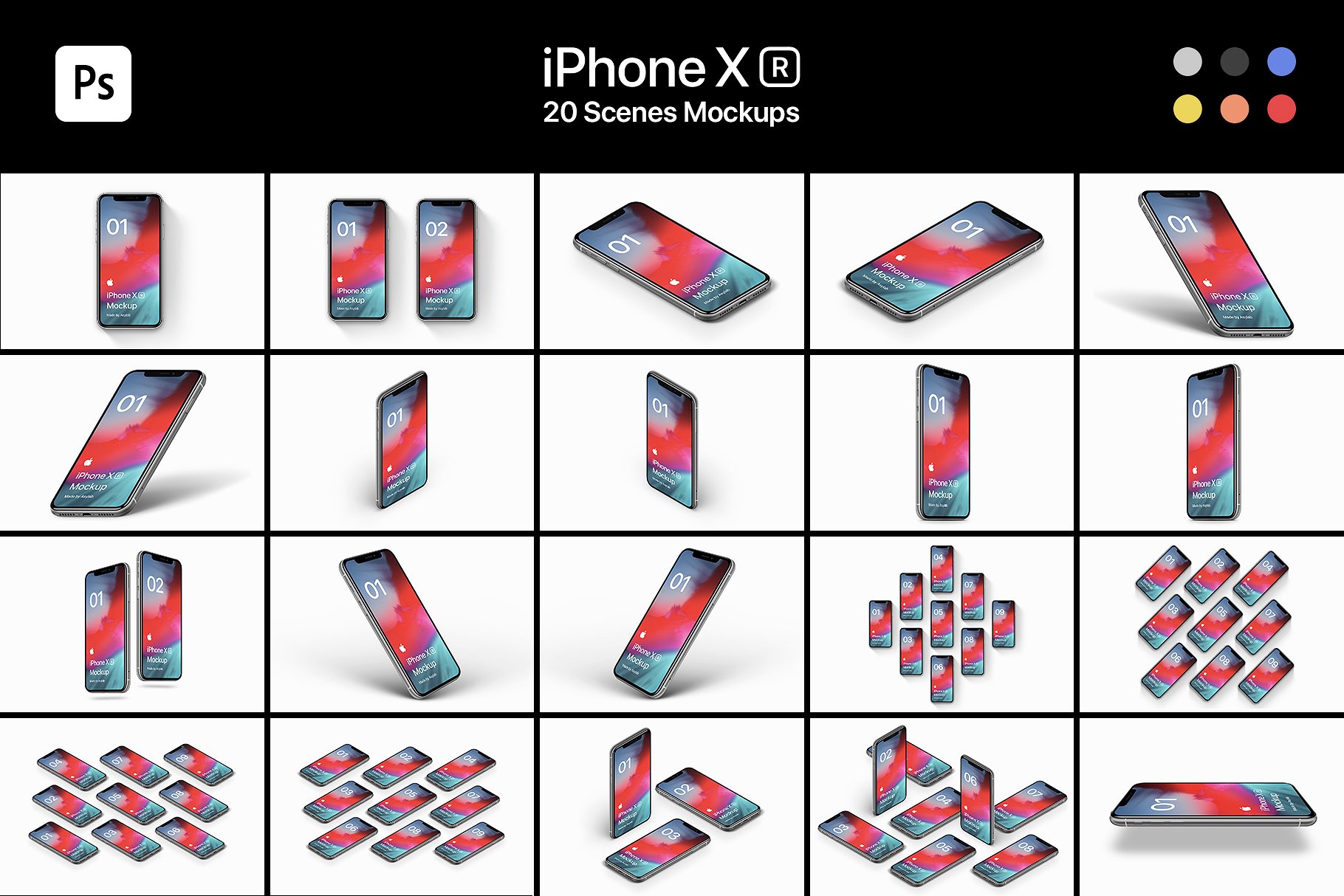 5k超清的iPhone XR 20样机场景 iPhone XR 20 Mockups Scenes_img_2