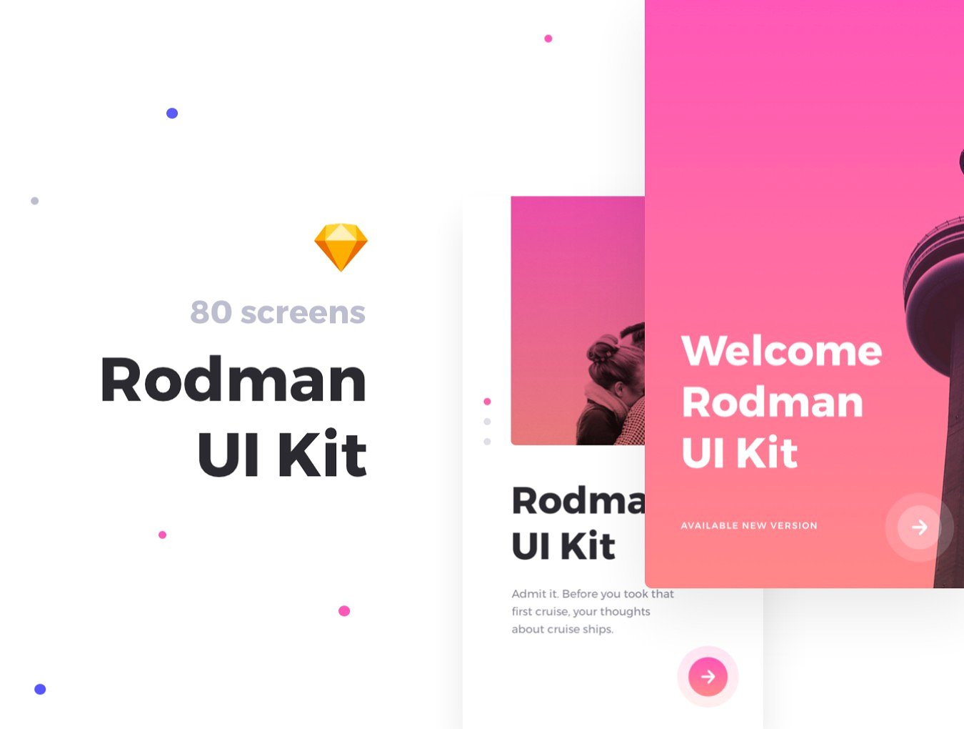 华丽的移动社交UI套件 Rodman Mobile UI Kit_img_2