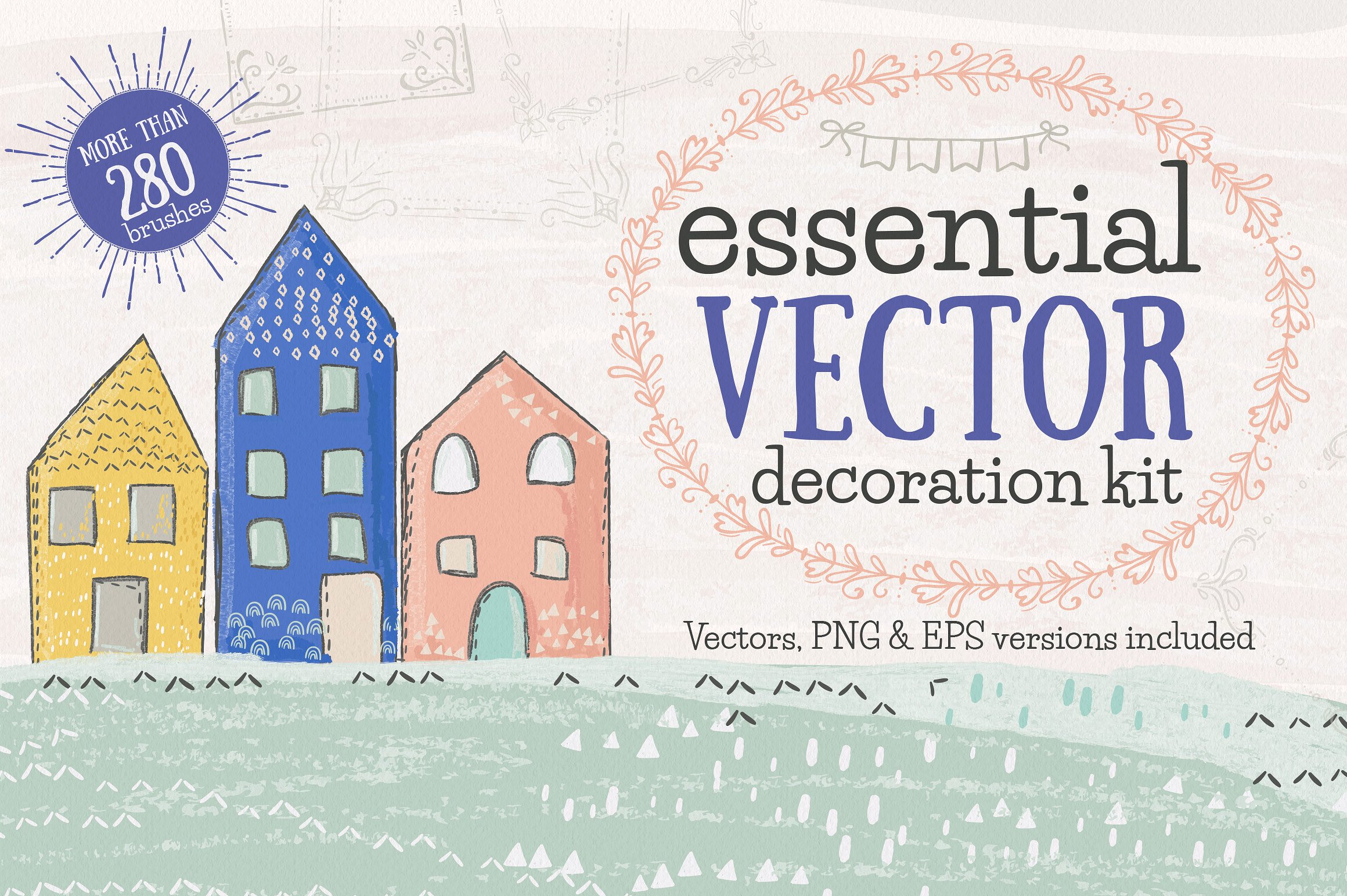 矢量装饰图案画笔 Essential Vector Decoration Kit_img_2