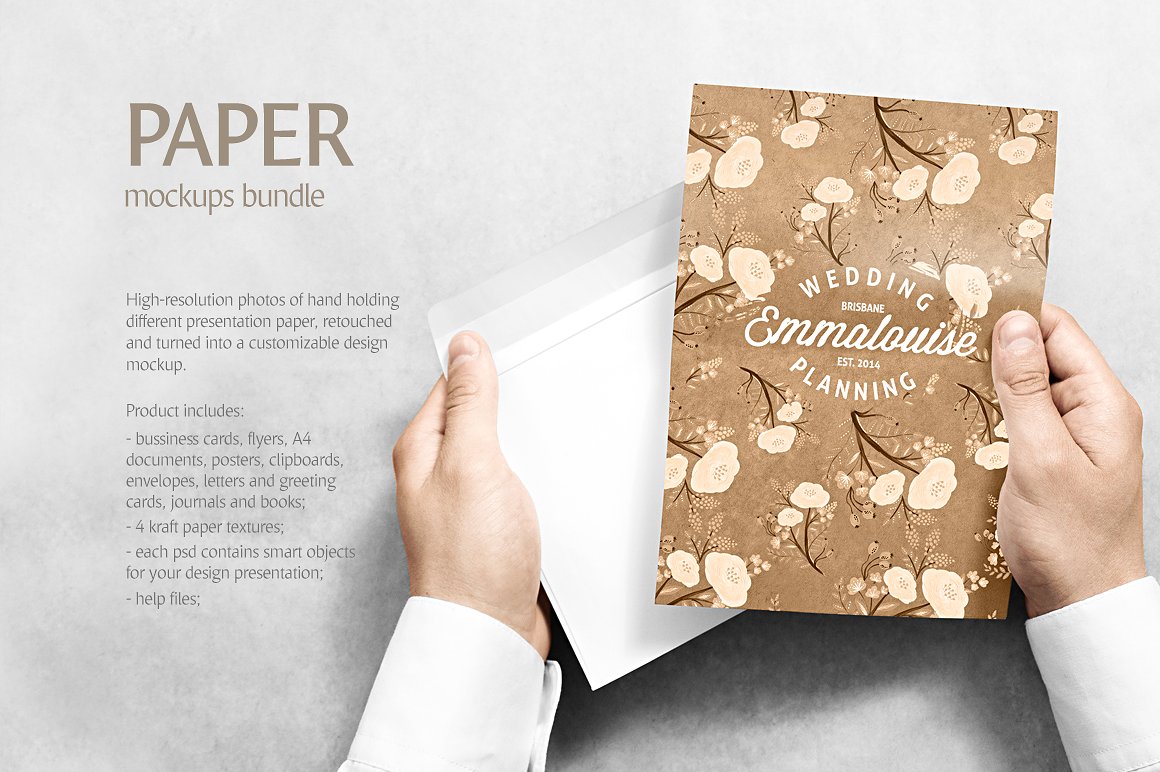 多款手持印刷品样机 Paper Mockups Bundle_img_2