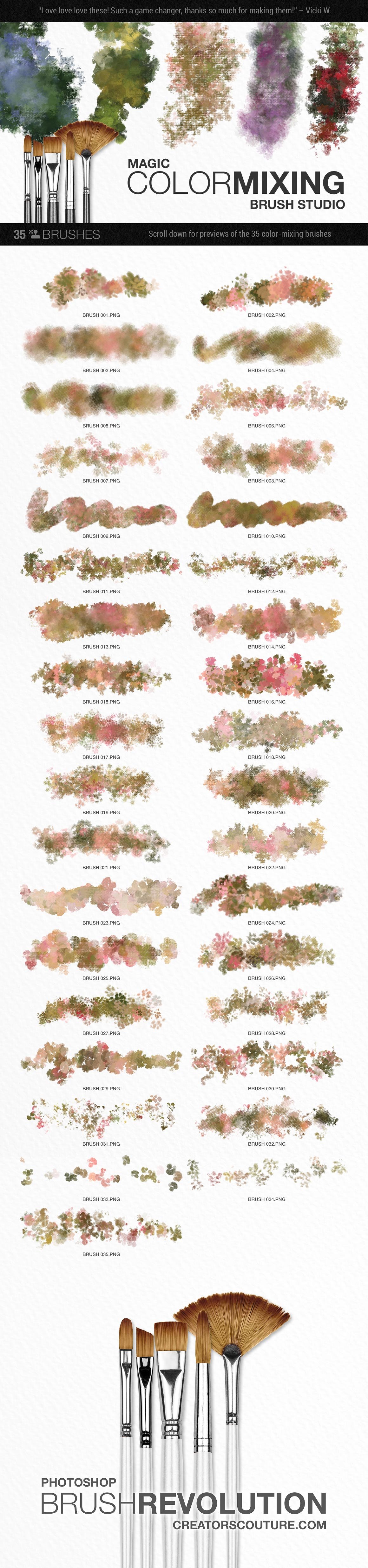 终极颜色混合模式笔刷 Romantic English Garden PS Brushes_img_2