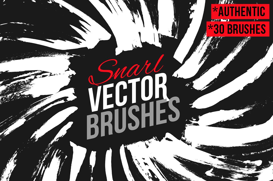 愤怒好斗的AI矢量笔刷 Snarl Vector Brushes_img_2