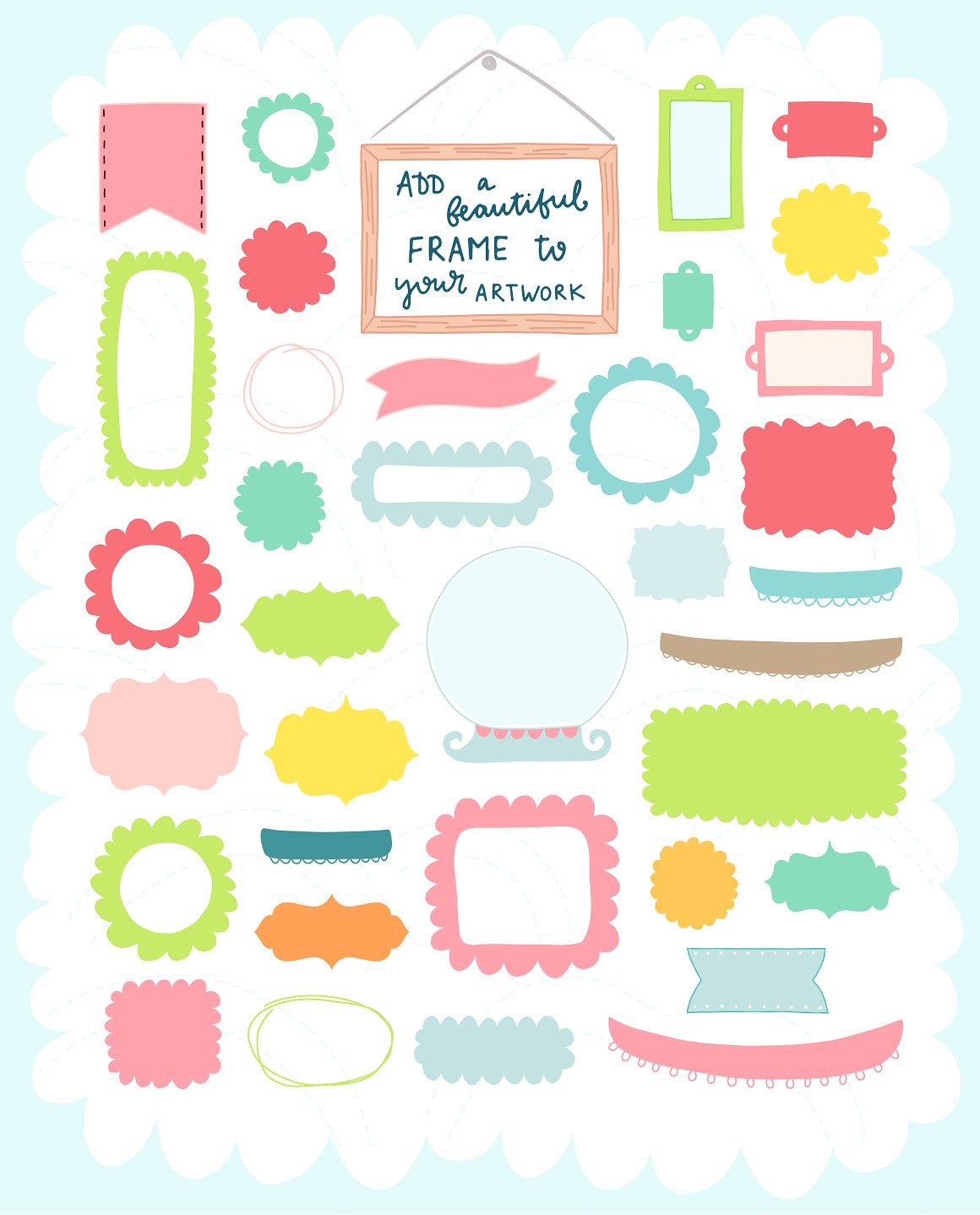 350款美妙清新的春天元素剪贴画集合 350 Spring is Here! Graphics & Patterns_img_2
