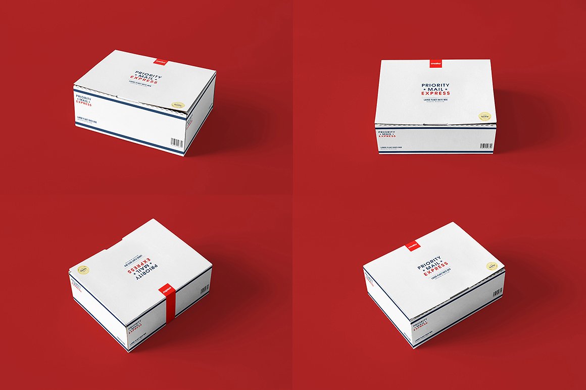 3款快递包装盒样机集合 3 Mailing Box Types Mockup Set_img_2