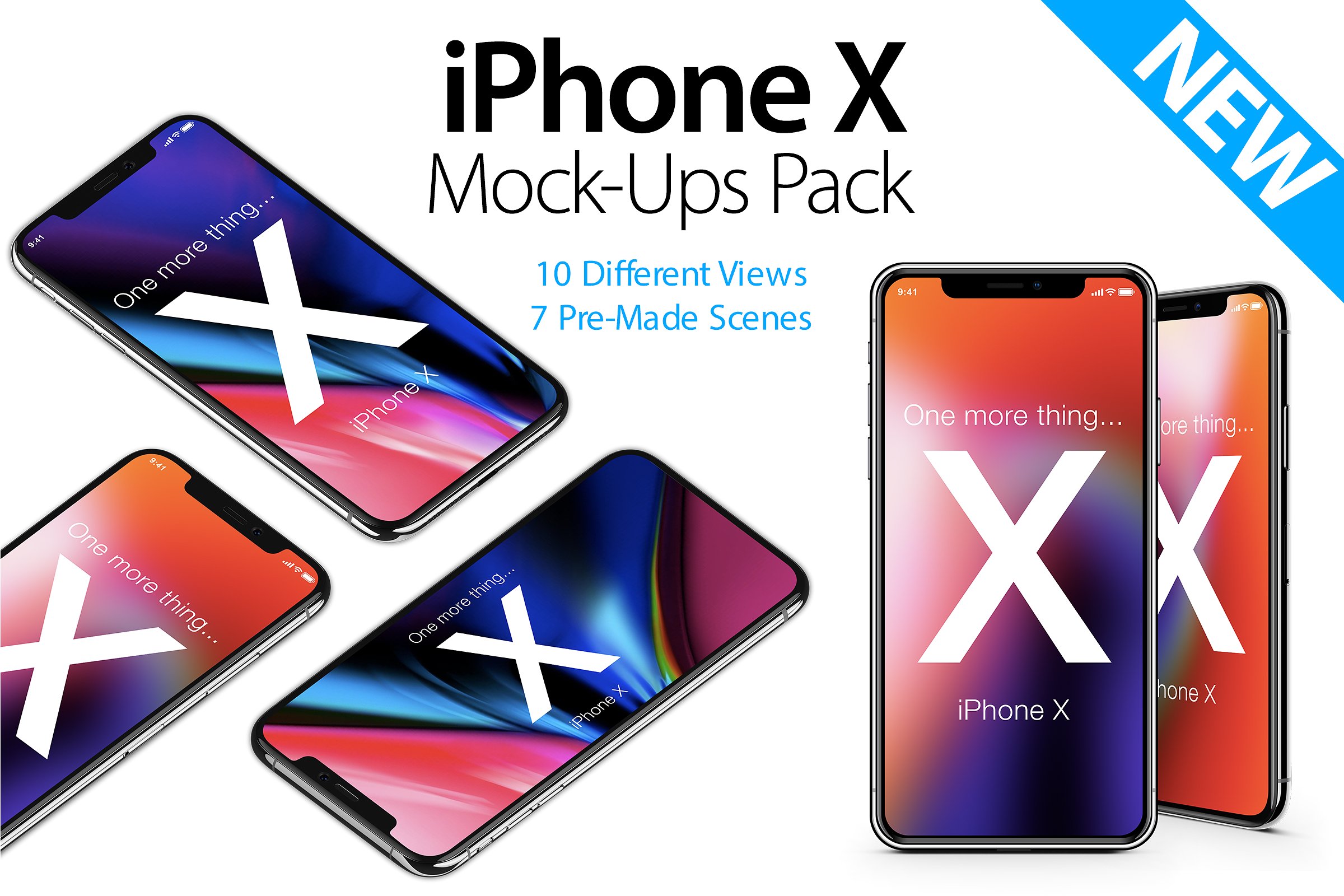 10个不同角度的iPhone X展示样机 10 iPhone X Mock-ups Pack_img_2