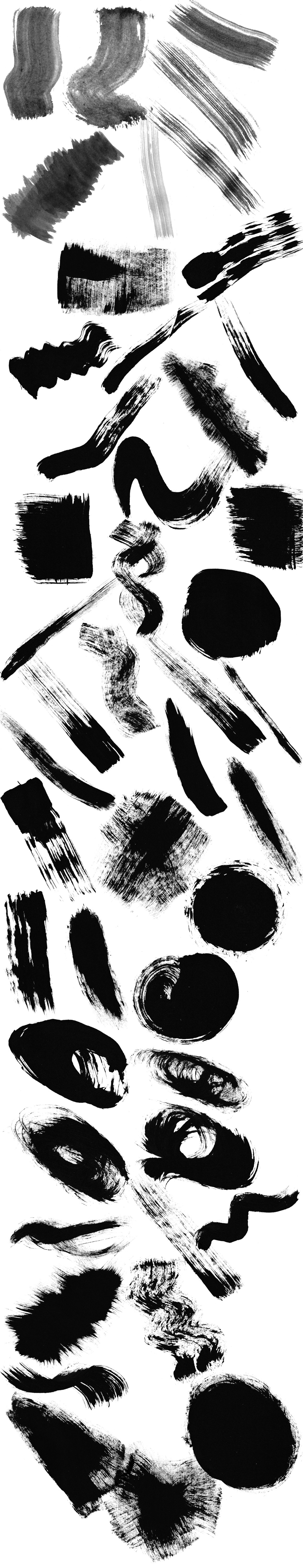 150款手绘毛笔笔刷 150 Handcrafted Acrylic Brushes_img_2