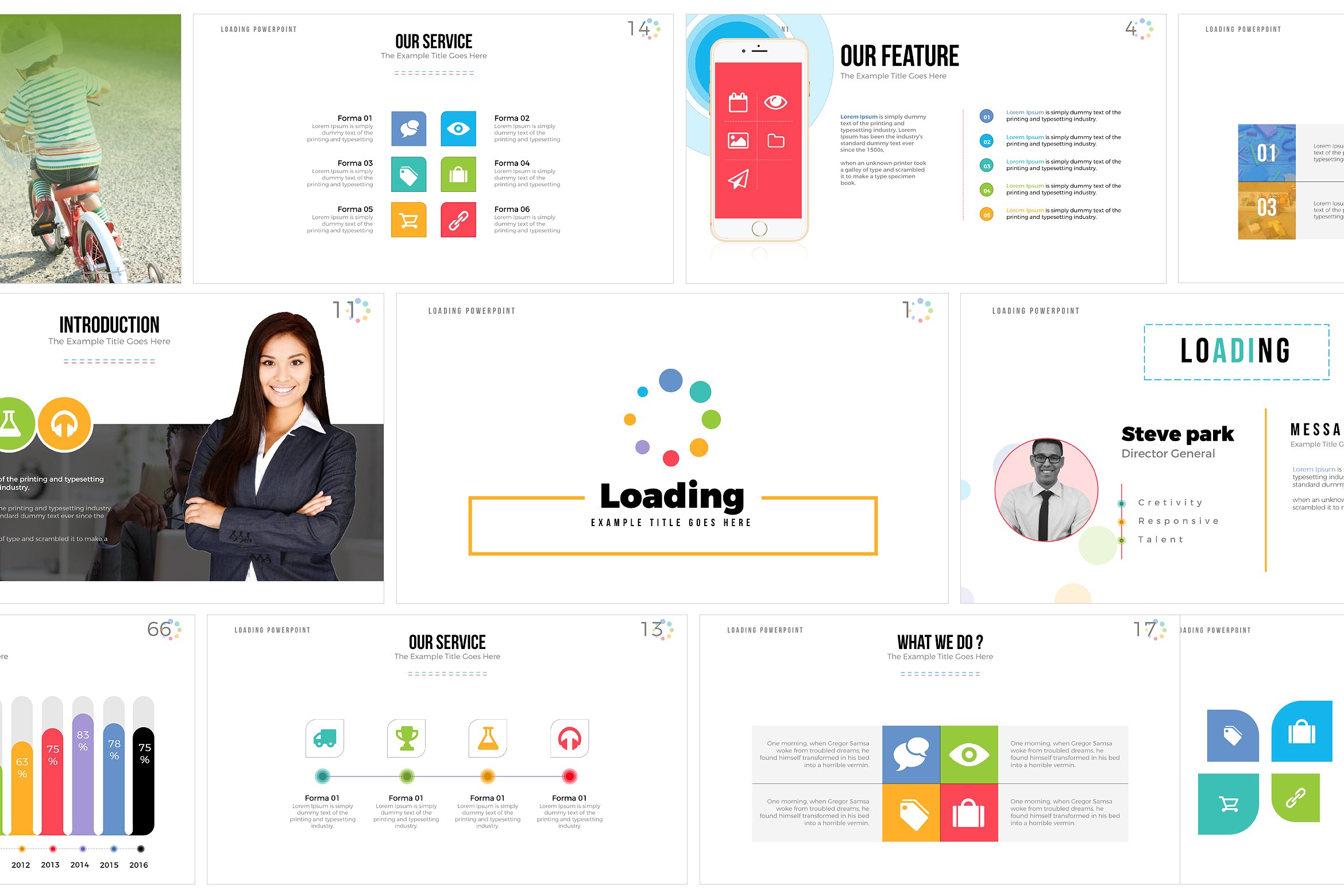 多功能的企业介绍PPT模板 Loading PowerPoint Template_img_2