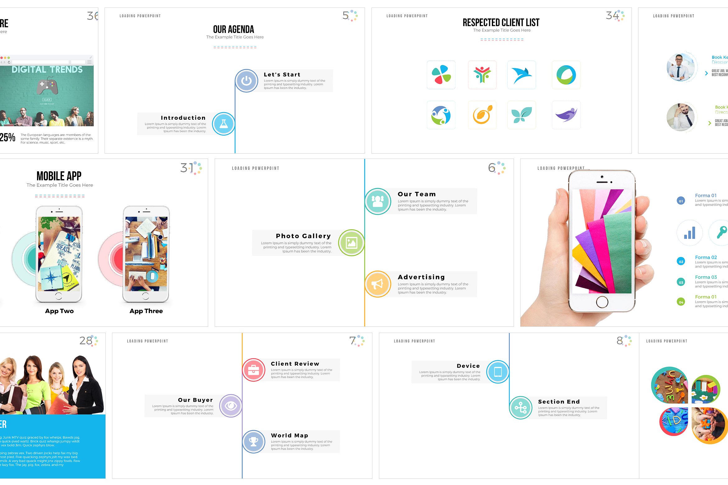 多功能的企业介绍PPT模板 Loading PowerPoint Template_img_2