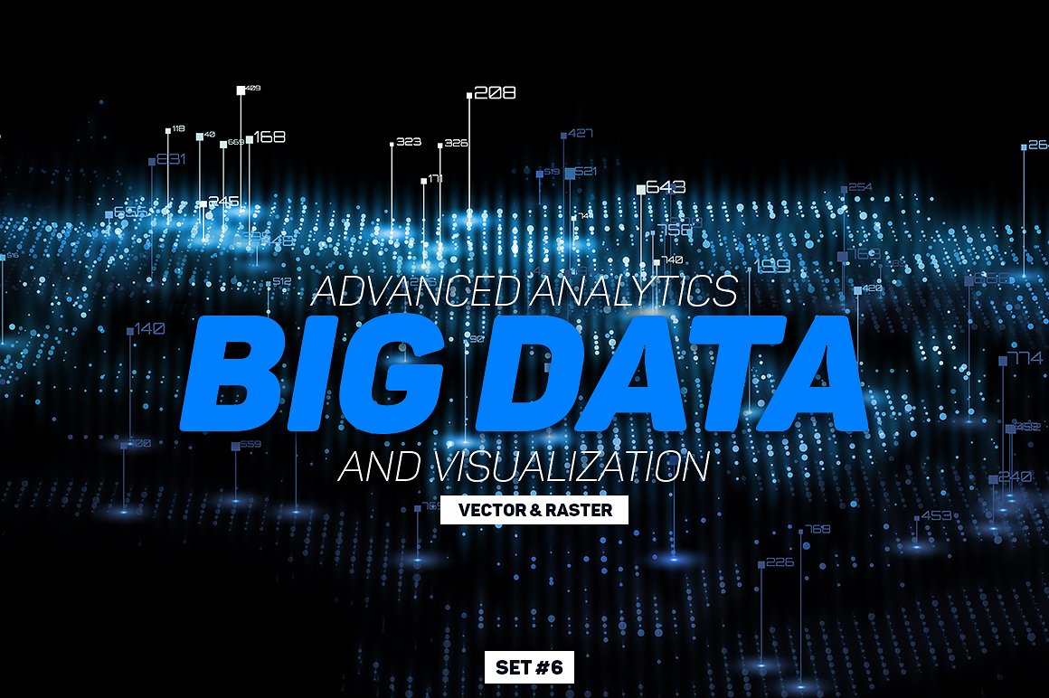 未来派的信息图表 Big Data Abstract Graphs Set_img_2