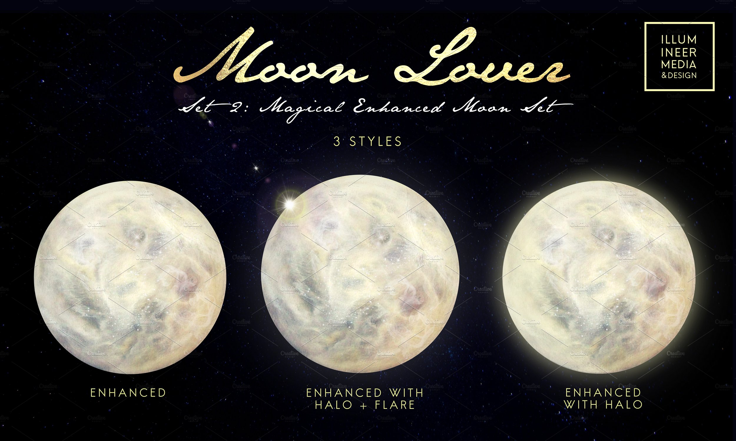 超大型高品质的神奇月亮剪贴画 Moon Lover Magical Moon Png Overpalys_img_2