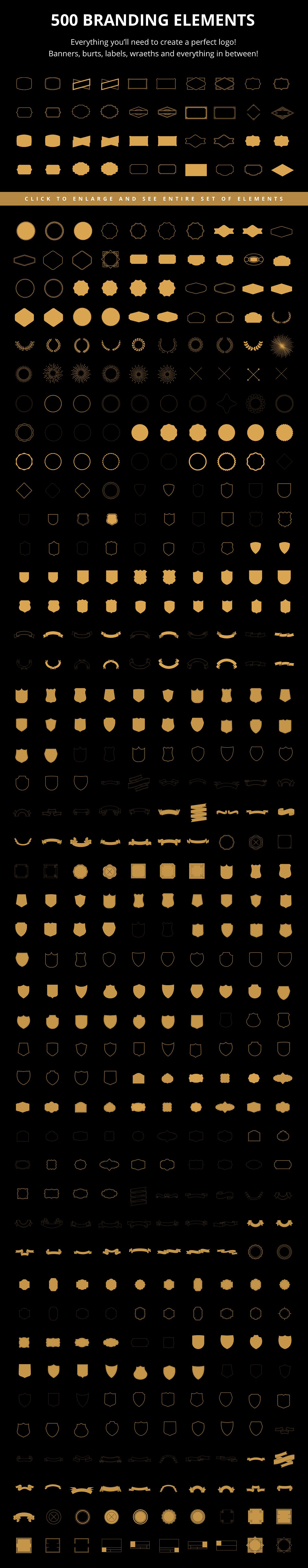 1180多个矢量的标志元素图案大集合 1180+ Mega Logo Bundle Creator Kit_img_2