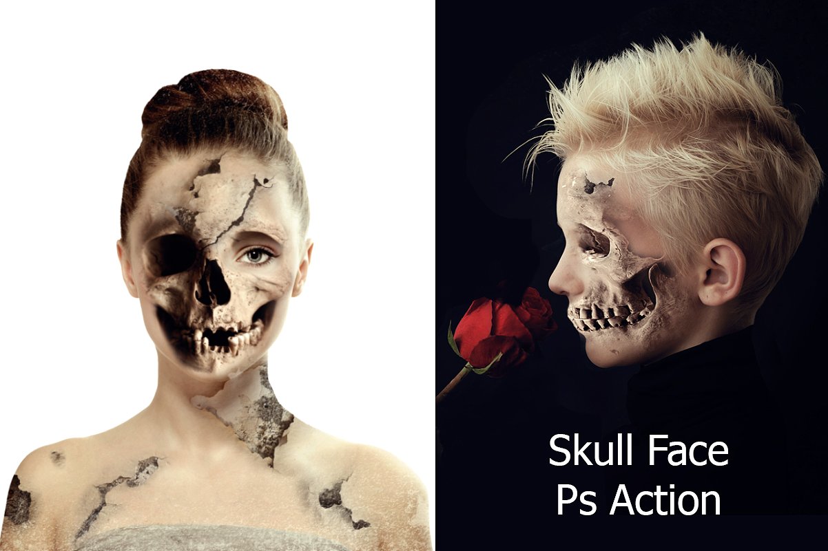 恐怖的骷髅脸Ps动作 Skull Face Ps Action_img_2