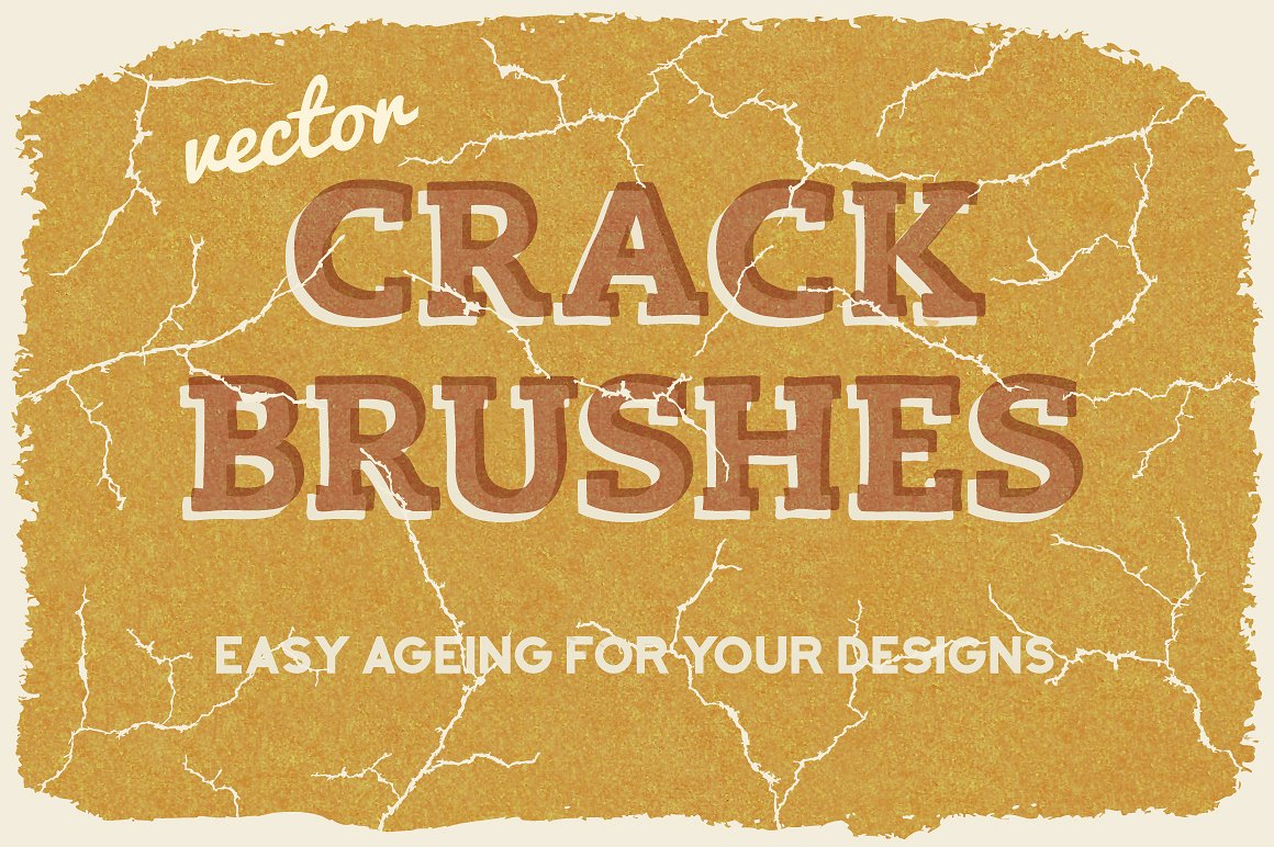 32款逼真的纸张裂缝AI笔刷 32 Vector Crack Brushes_img_2