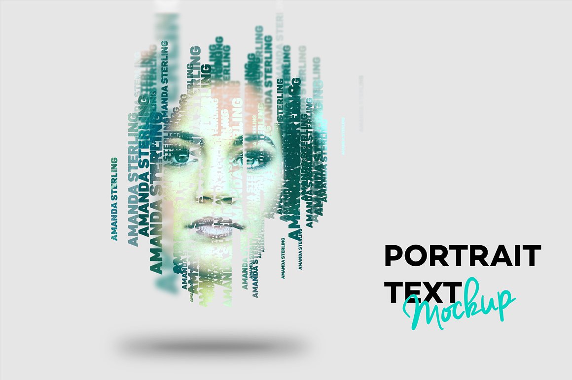 独特的文字肖像样机 Text Newspaper Mockup_img_2