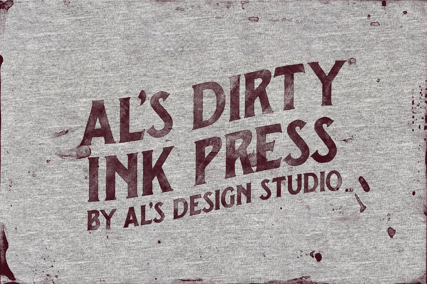 做旧粗糙手工墨水印刷背景纹理Ps设计素材 ALs Dirty Ink Press_img_2