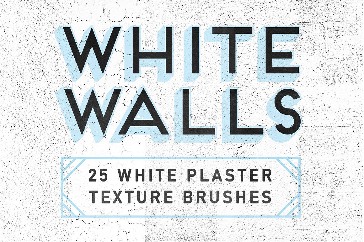 25石膏纹理的笔刷和图形纹理包 25 WhiteWalls Plaster Brushes_img_2
