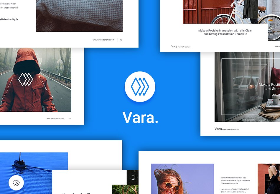 干净而强大的Powerpoint模板 Vara Creative PowerPoint Template_img_2