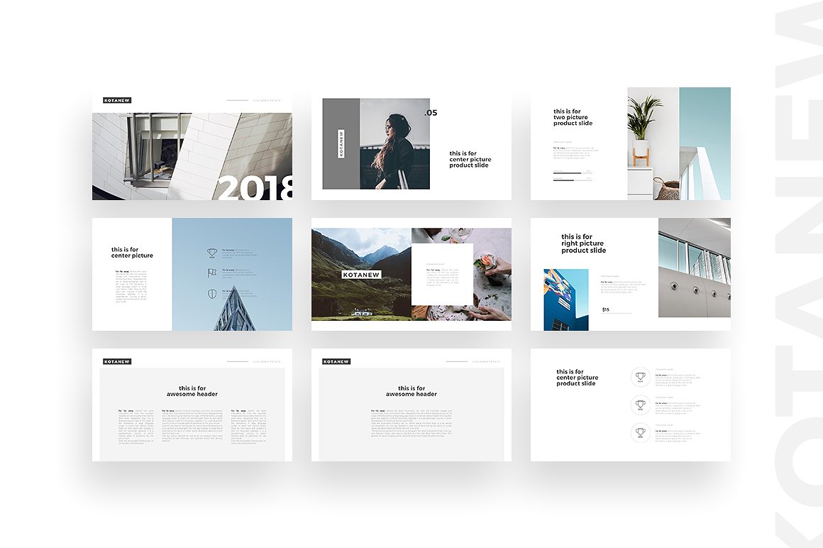 商业企业或个人使用的独特演示模板 Kotanew Keynote Template_img_2