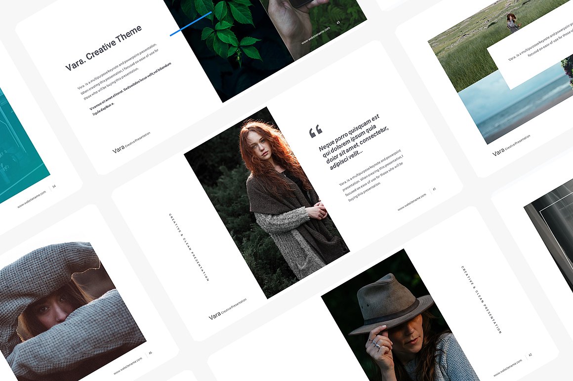 干净而强大的Powerpoint模板 Vara Creative PowerPoint Template_img_2