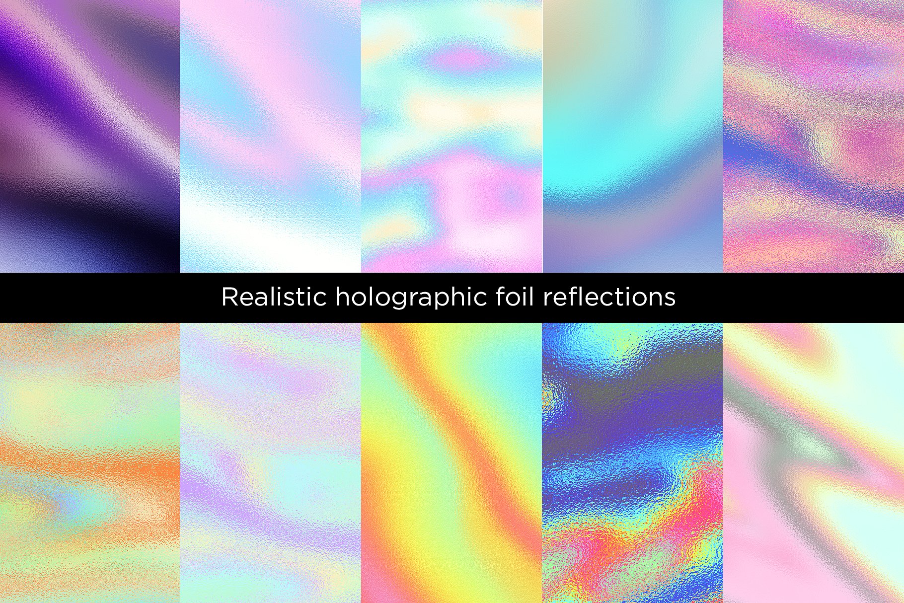 20款丰富多彩的锡箔纸纹理 20 HoloFoil Holographic Foil Textures_img_2