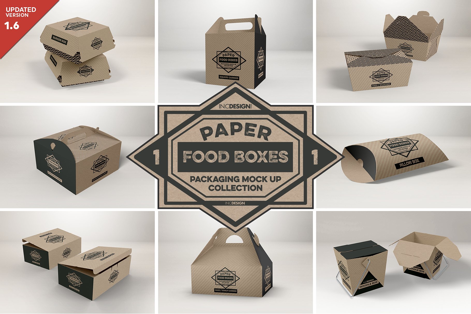 纸质食品盒包装样机1 Food Box Packaging Mockups Vol 1_img_2