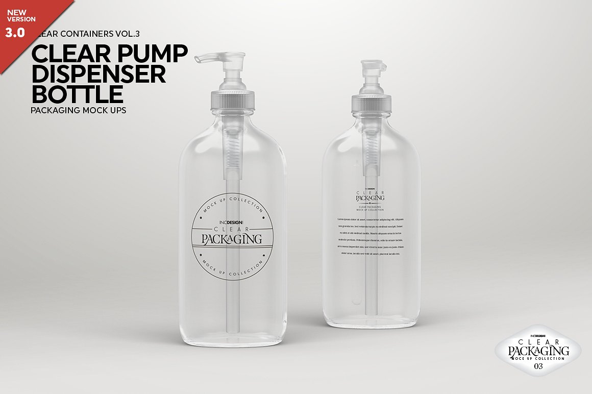 透明塑料喷雾瓶样机 Clear Pump Dispenser Mock Up_img_2