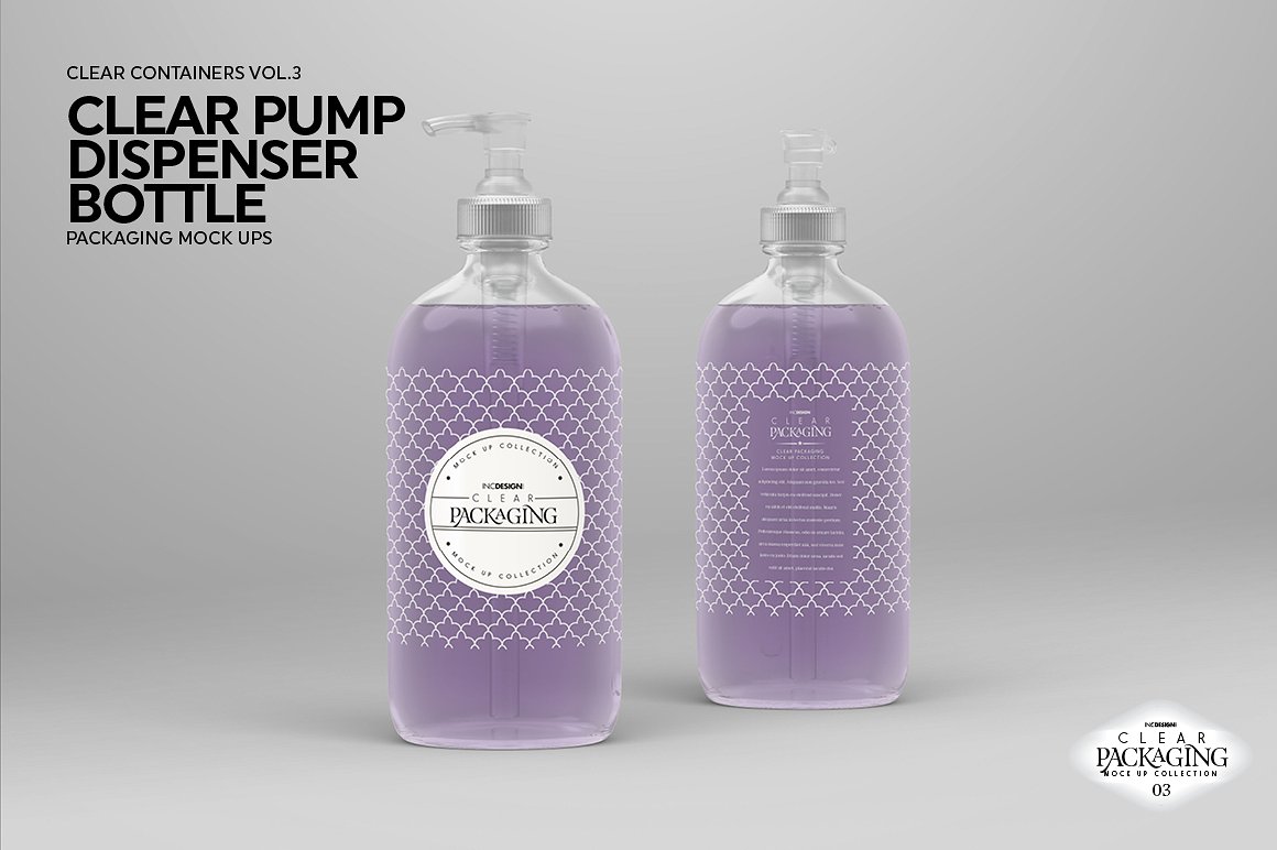 透明塑料喷雾瓶样机 Clear Pump Dispenser Mock Up_img_2