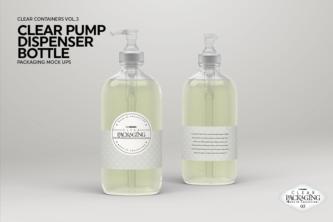 透明塑料喷雾瓶样机 Clear Pump Dispenser Mock Up_img_2