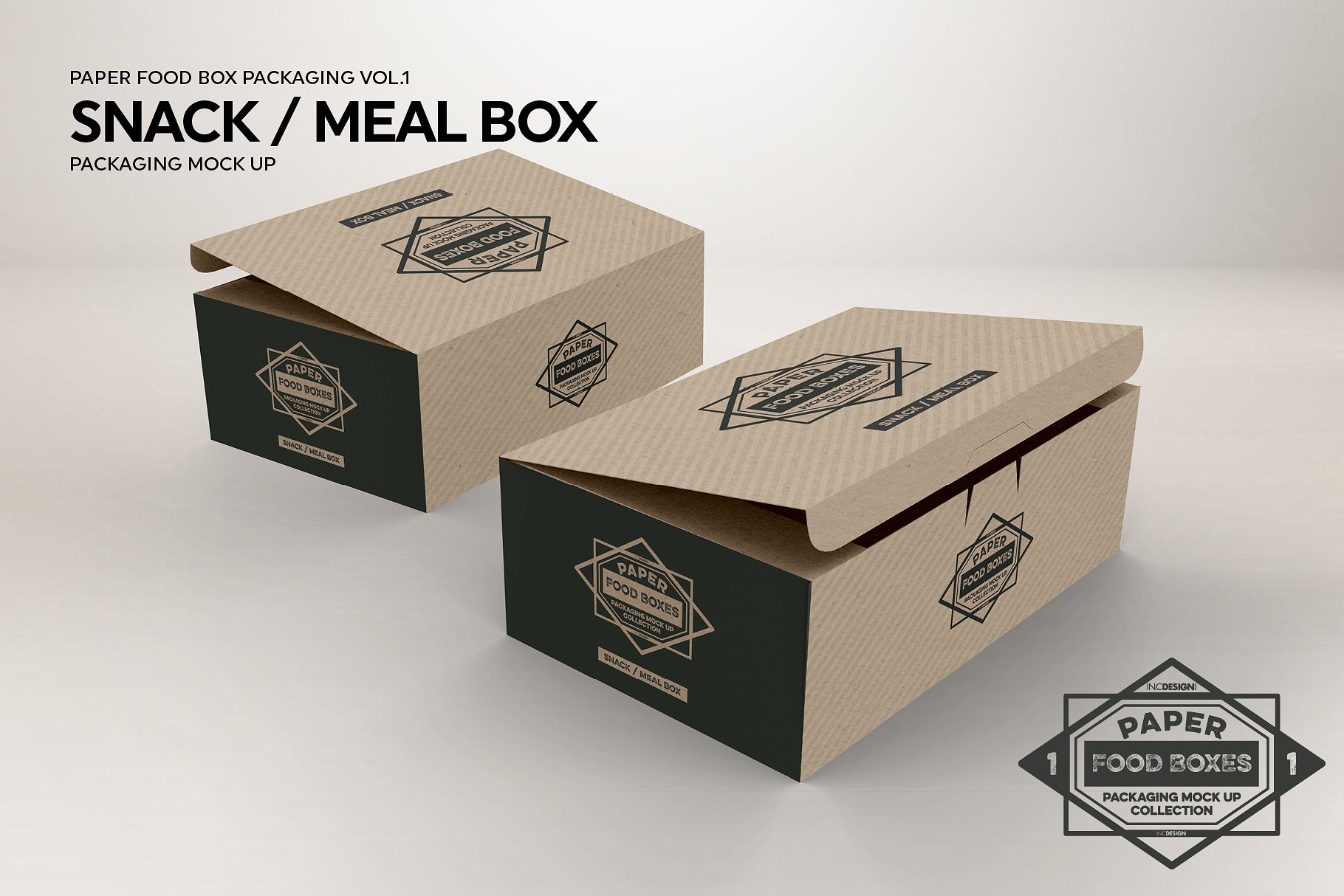 纸质食品盒包装样机1 Food Box Packaging Mockups Vol 1_img_2