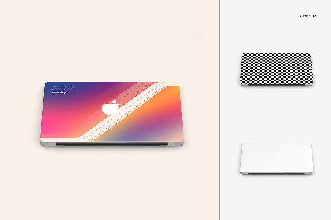 多角度高端苹果笔记本样机 Macbook Case Mockup Set_img_2