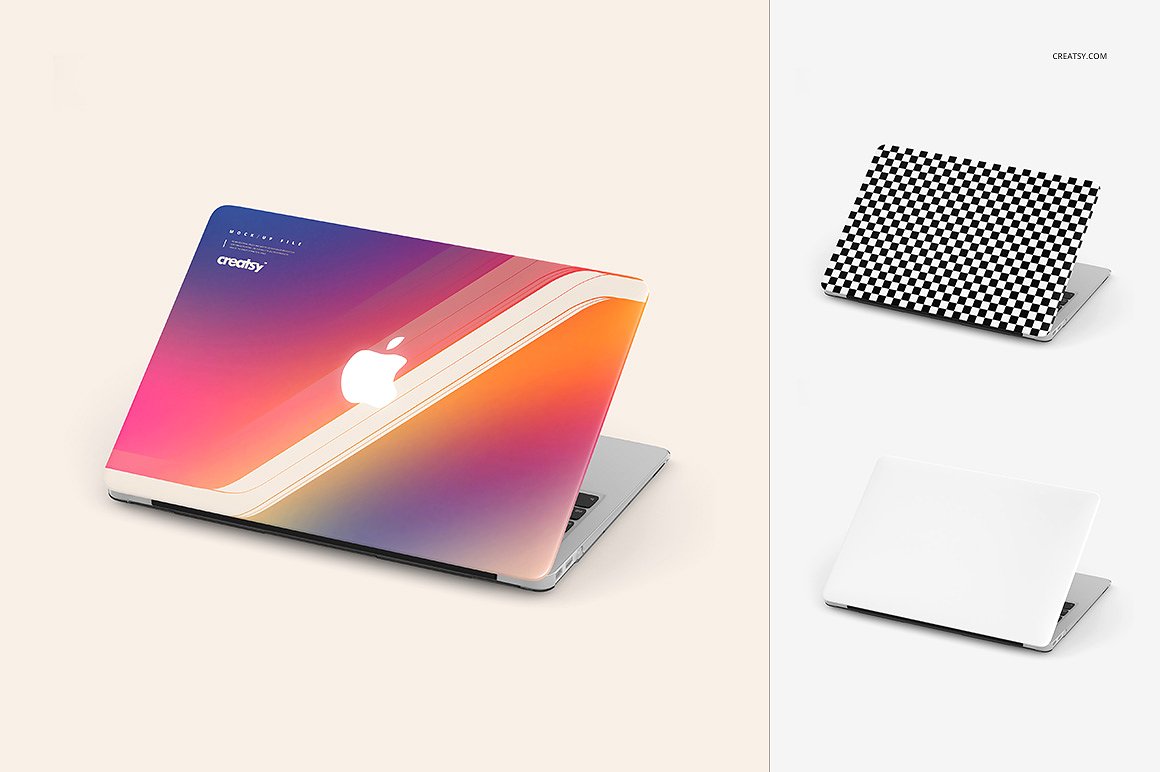 多角度高端苹果笔记本样机 Macbook Case Mockup Set_img_2