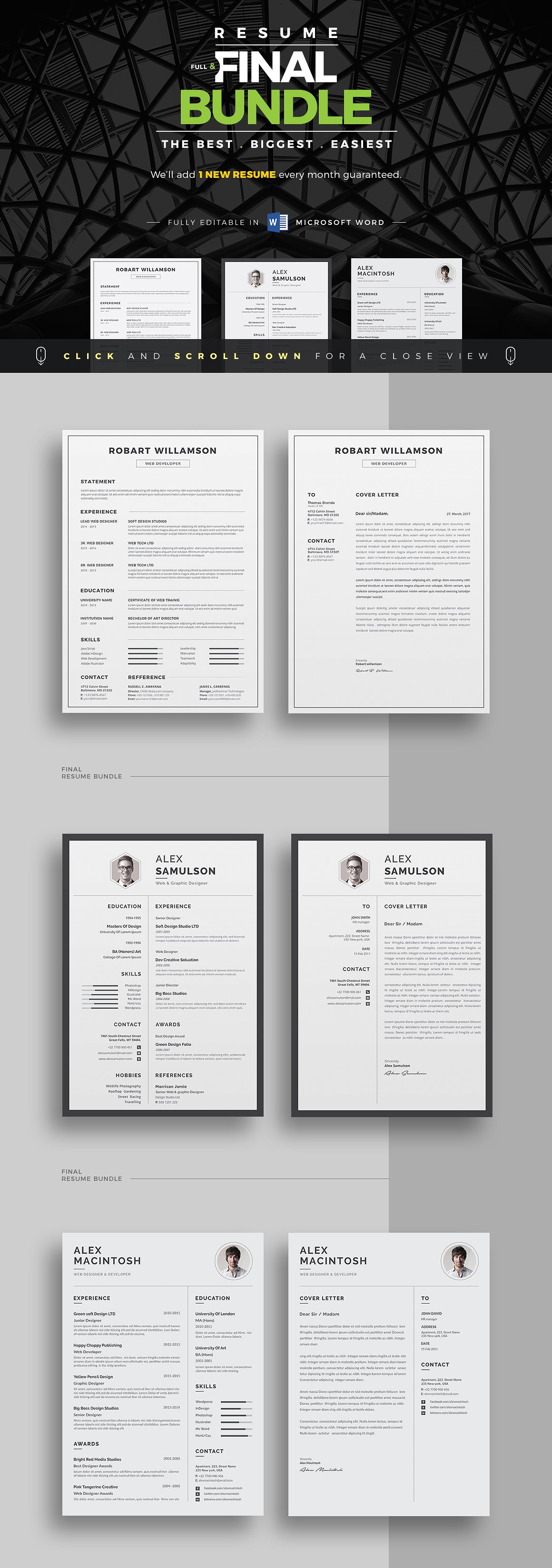 高品质简历设计套装 ResumeCV Full Final Bundle_img_2