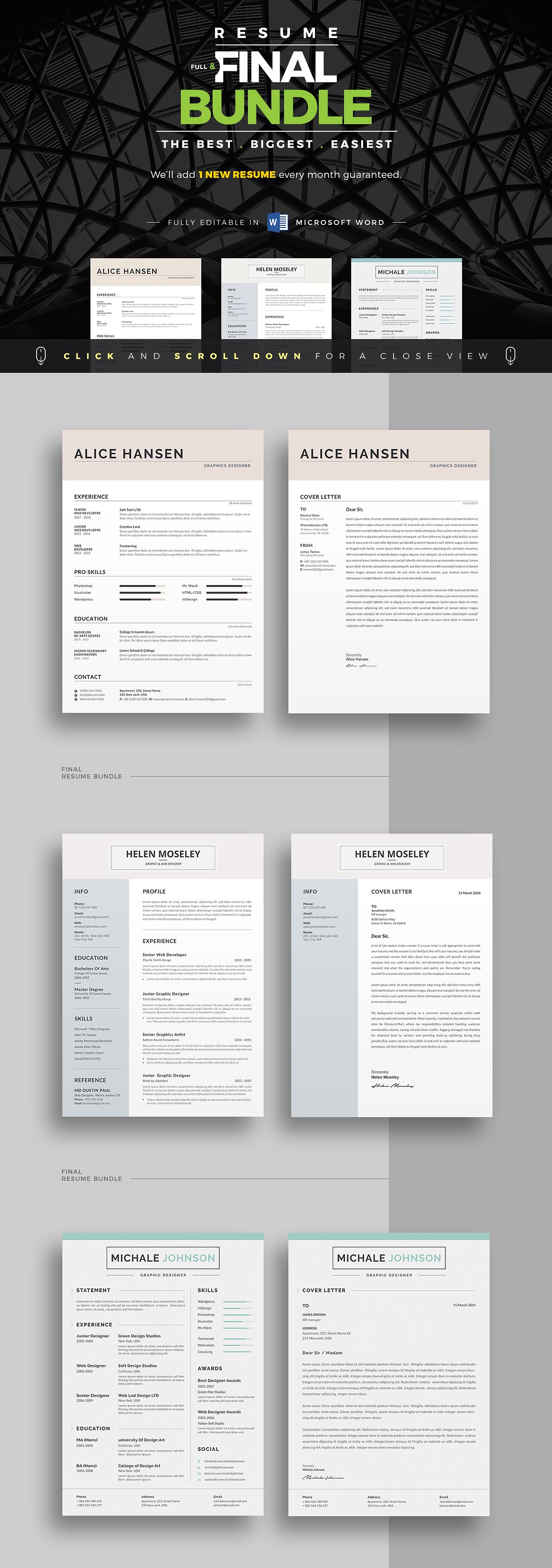 高品质简历设计套装 ResumeCV Full Final Bundle_img_2