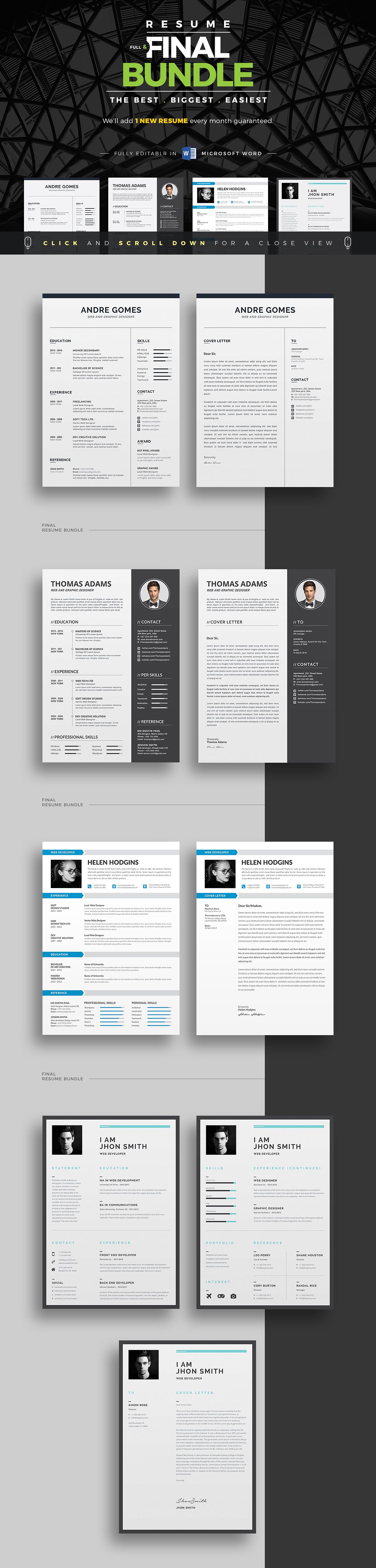 高品质简历设计套装 ResumeCV Full Final Bundle_img_2