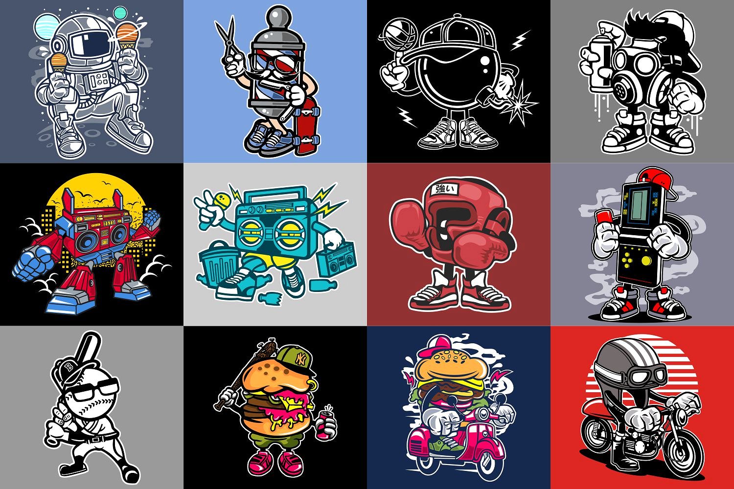 98款创意卡通矢量文件包 98 Cartoon Vector Bundle_img_2