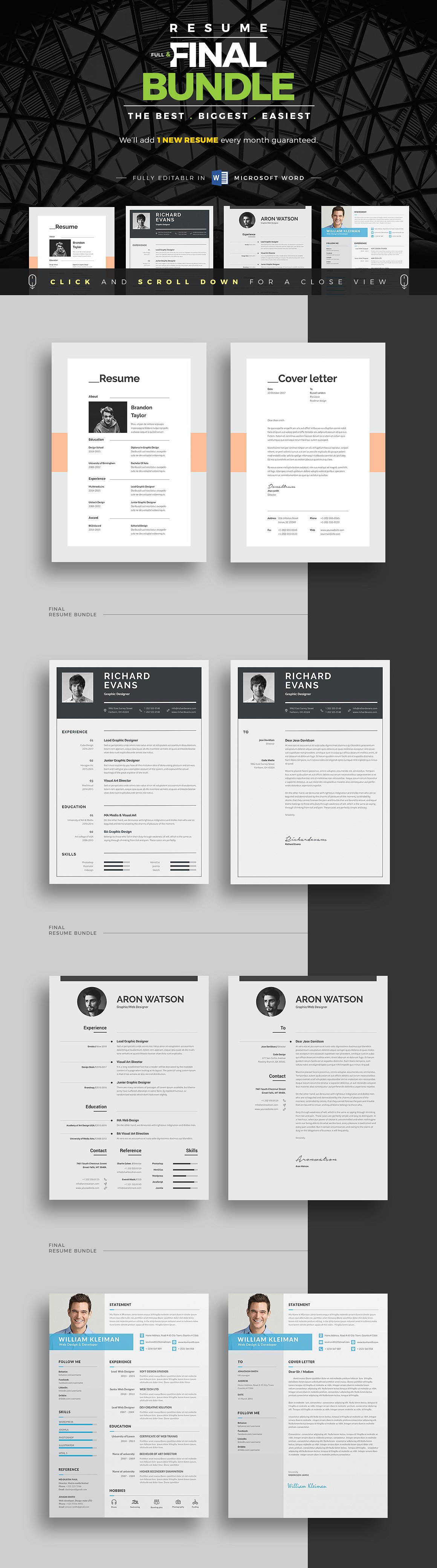 高品质简历设计套装 ResumeCV Full Final Bundle_img_2