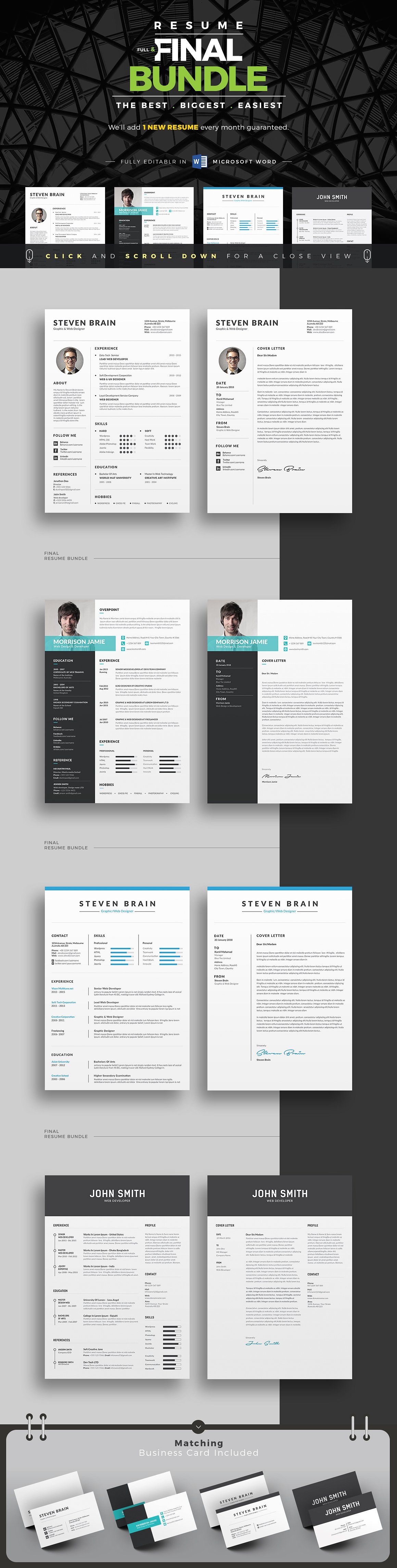 高品质简历设计套装 ResumeCV Full Final Bundle_img_2