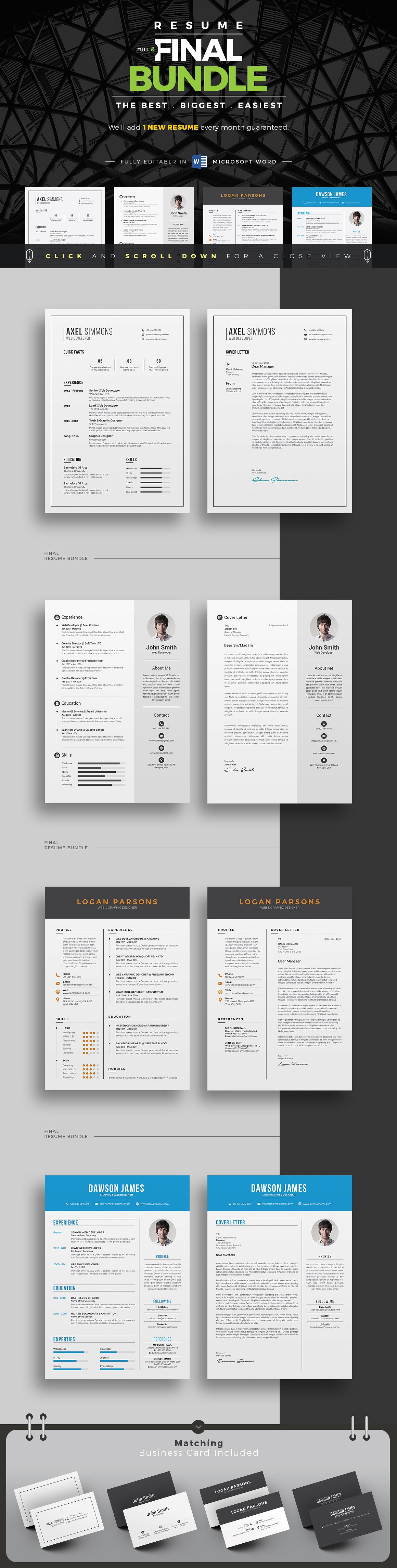 高品质简历设计套装 ResumeCV Full Final Bundle_img_2
