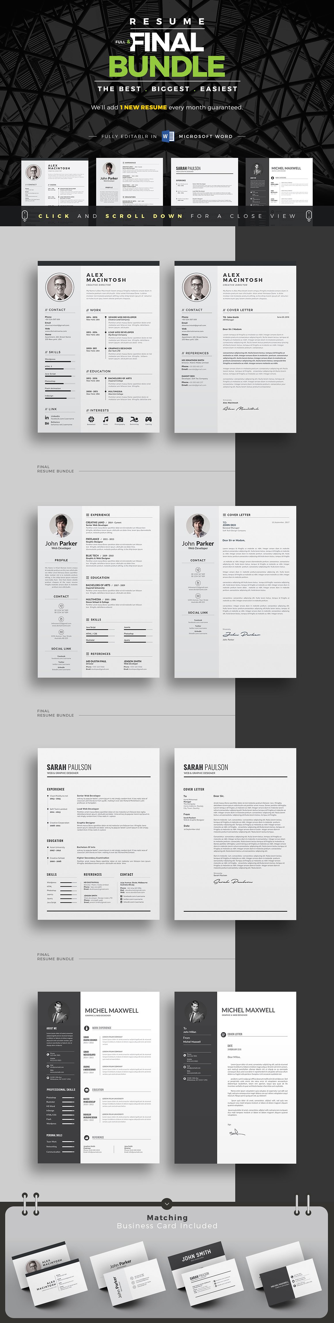 高品质简历设计套装 ResumeCV Full Final Bundle_img_2
