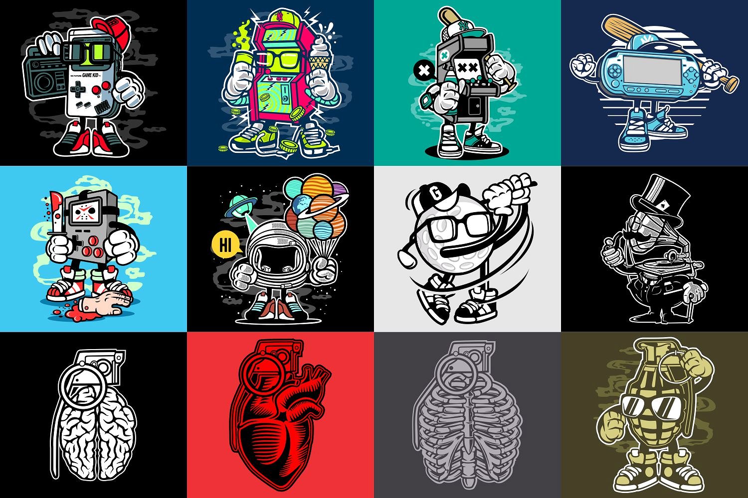 98款创意卡通矢量文件包 98 Cartoon Vector Bundle_img_2