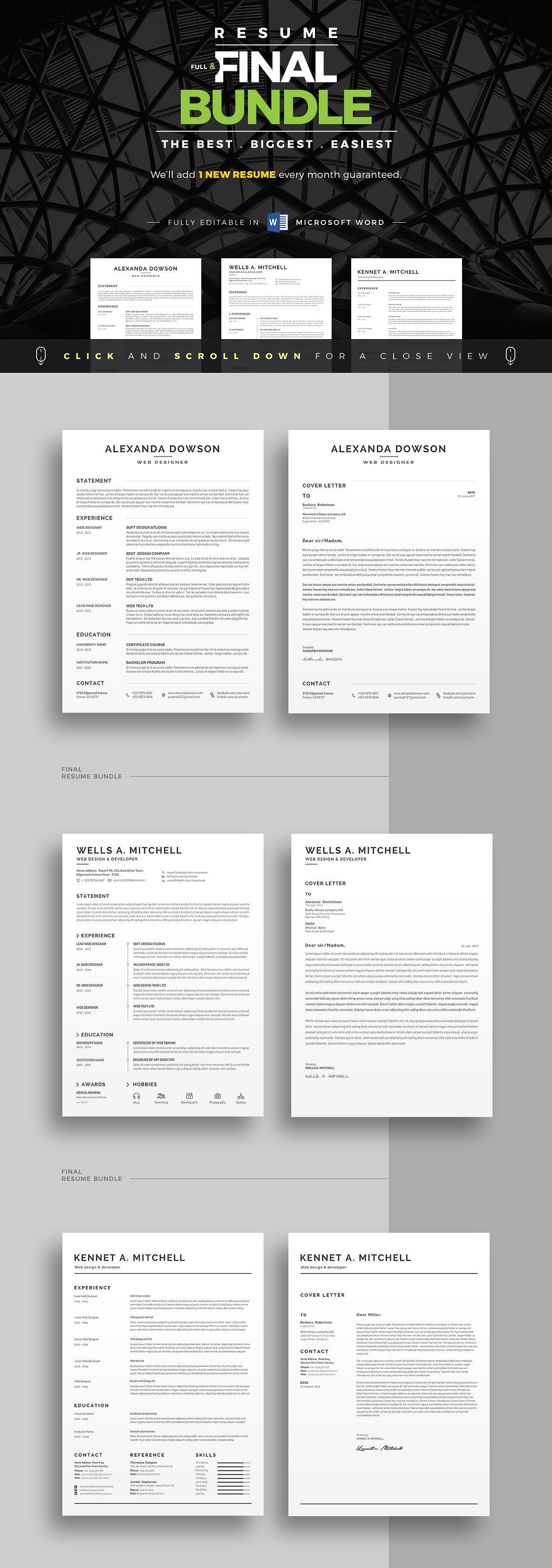 高品质简历设计套装 ResumeCV Full Final Bundle_img_2