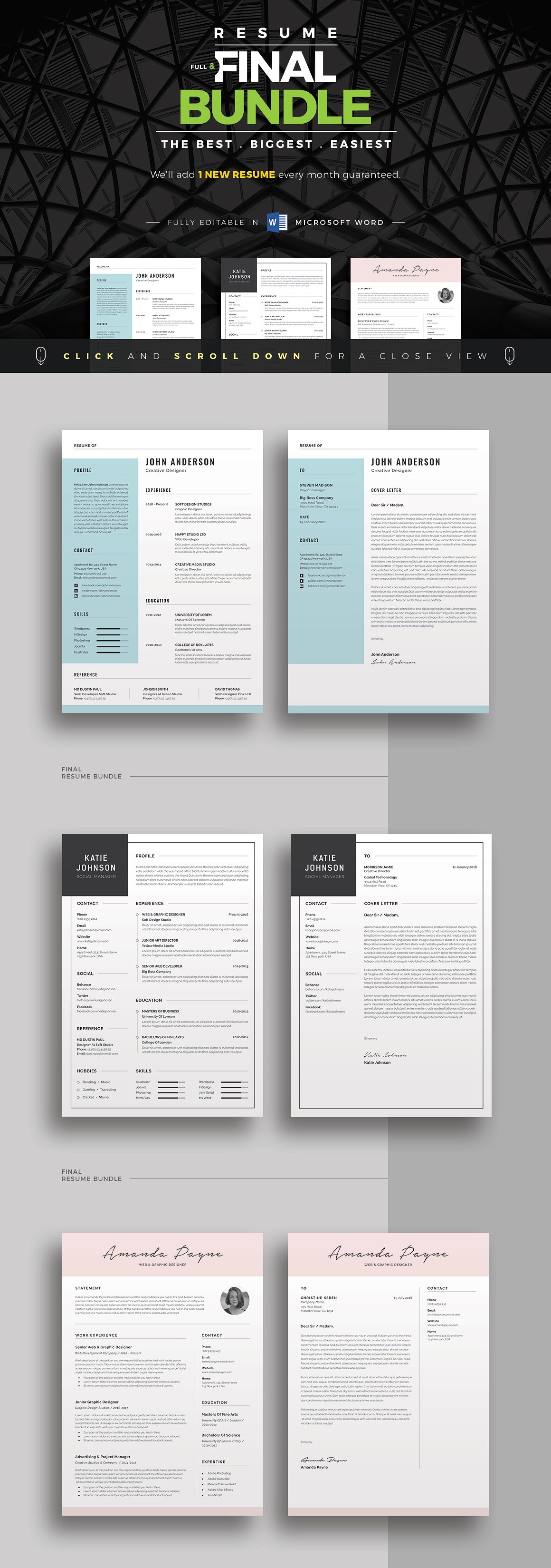 高品质简历设计套装 ResumeCV Full Final Bundle_img_2