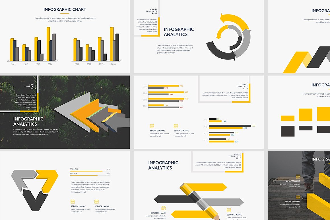 自然清新的PPT模板 Urase Creative Powerpoint Template_img_2