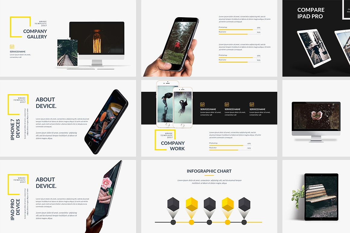 自然清新的PPT模板 Urase Creative Powerpoint Template_img_2