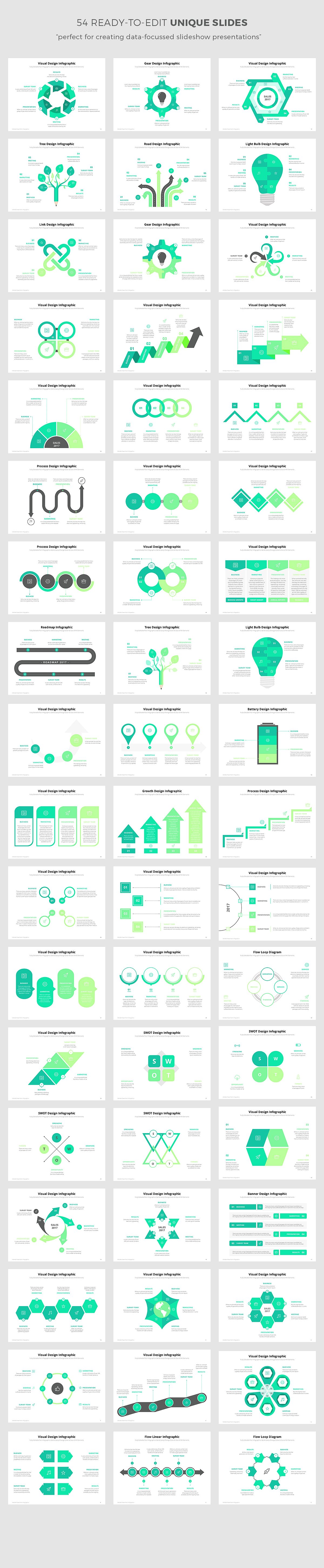 54个幻灯片信息图表元素 54 PowerPoint Infographic Elements_img_2