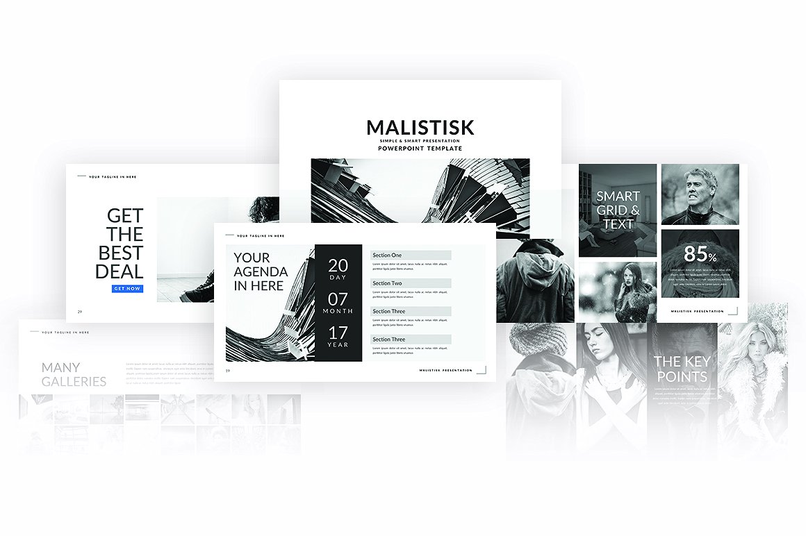 现代化多功能幻灯片模板 Malistisk Multipurpose Powerpoint_img_2