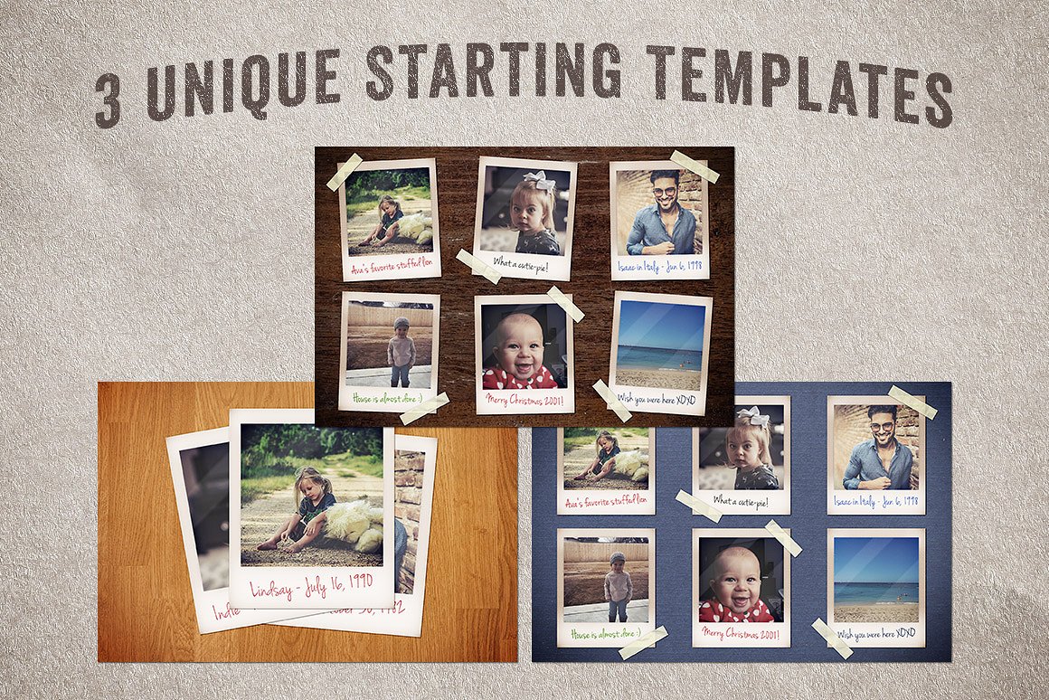 宝丽来样机模板 Polaroid Mockup Templates Volume_img_2