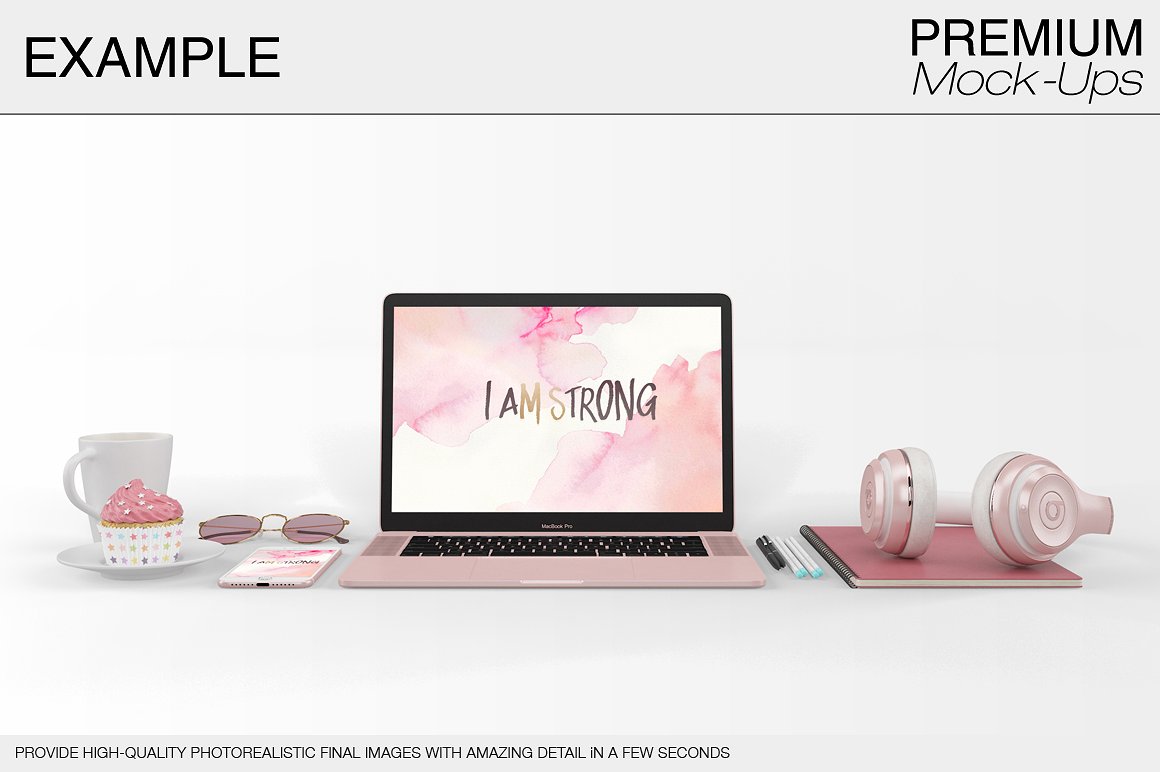 6款苹果笔记本电脑样机包 6 Apple MacBook Pro Mockup Set_img_2