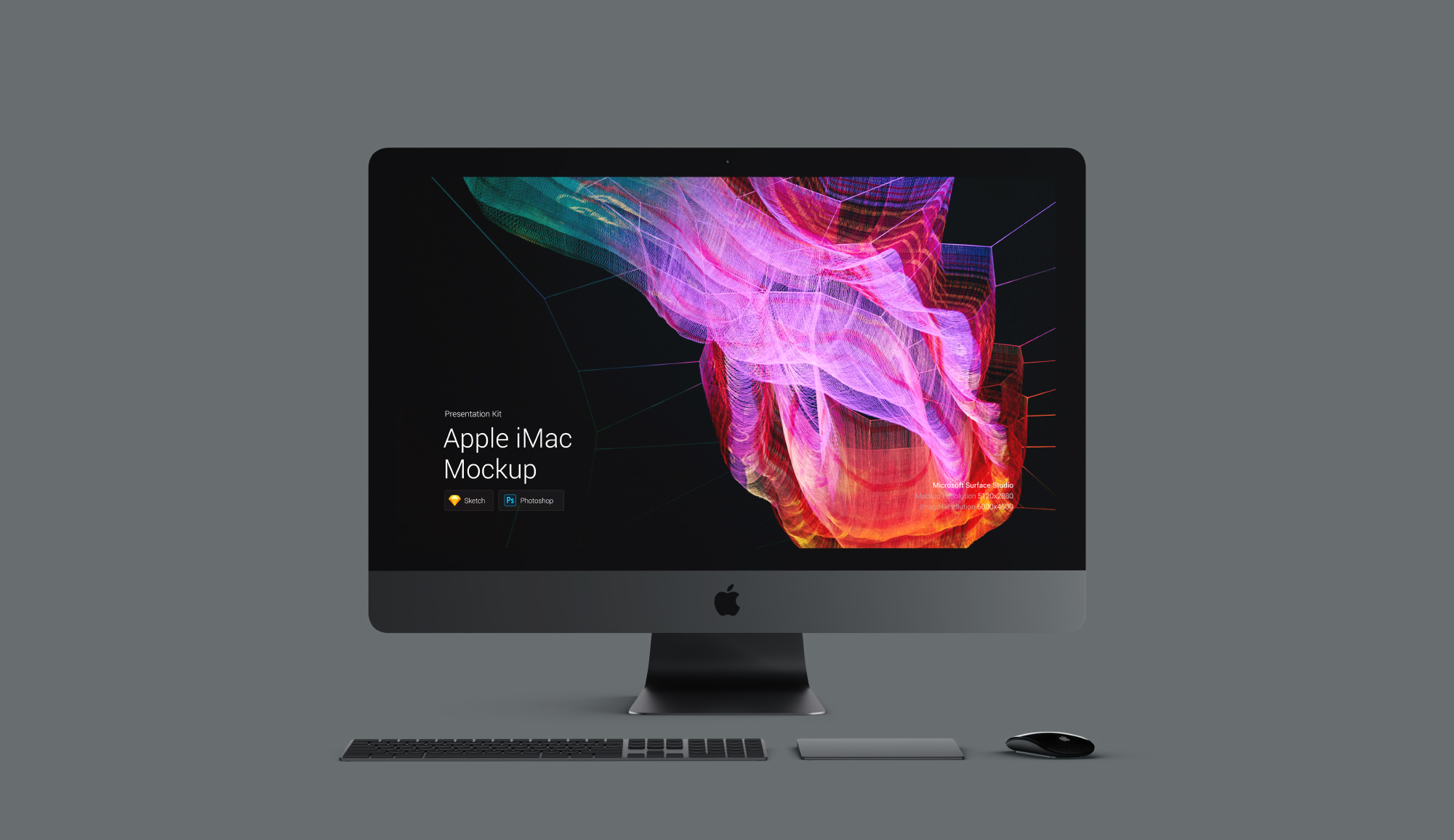 超级主流桌面&移动设备样机系列：iMac & iMac Pro系列一体机样机 [兼容PS,Sketch;共4.79GB]_img_2