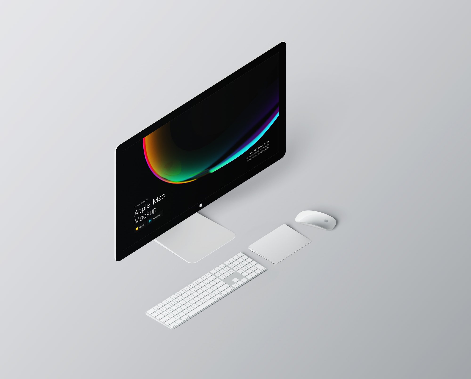 超级主流桌面&移动设备样机系列：iMac & iMac Pro系列一体机样机 [兼容PS,Sketch;共4.79GB]_img_2